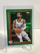 2025-26 Topps Chrome NBA Trae Young True  Green Refractor /99 Atlanta Hawks