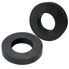 Large Ferrite Ring Magnets, Grade 8 Heavy Duty Round Magnets with Hole in Cen...