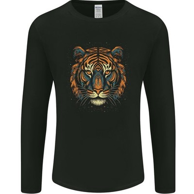 T-Shirt A Maniche Lunghe Tigre Selvaggia E Libera