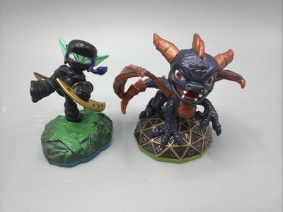 Lot 2 Skylanders Swap Force Ninja Stealth Elf Character & Dragon