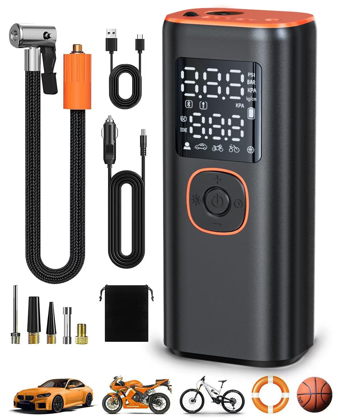 Portable 160PSI Tire Inflator Air Compressor for Car Tires Fast Inflation