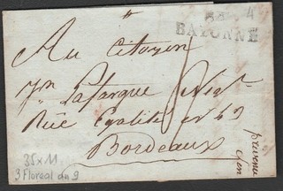 LAC Bayonne / Bordeaux 3 floréal an IX