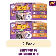 2 pack Purina Friskies Pate, Soft Poultry Variety Pack, Wet Cat Food, 5.5 oz C