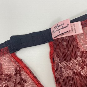 Agent Provocateur Ameliah Red Black Suspender AP3 Medium New