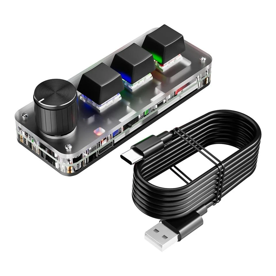 RGB Macro Pad Programmable Mini Mechanical Keyboard for Efficient Gaming - Image 3 of 4