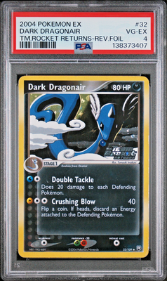 PSA 4 2004 Pokemon EX Team Rocket Returns Dark Dragonair Reverse