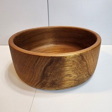 Acacia Wood Bowl Hand Turned Rustic Farmhouse Serving Salad Bowl 10"