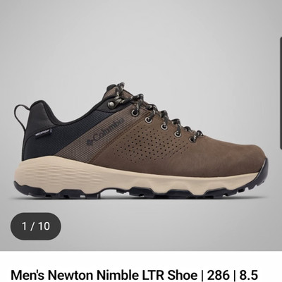 Columbia Men s Newton Nimble LTR Waterproof Hiking Shoes Brown US 9.5 Medium