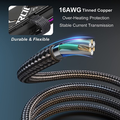 PCIe 5.0 Extension Cable, 16 Pin (12+4) Male to PCIE 5.0 4x8 16 Pin to 4x8 Pin s - Photo 14/23