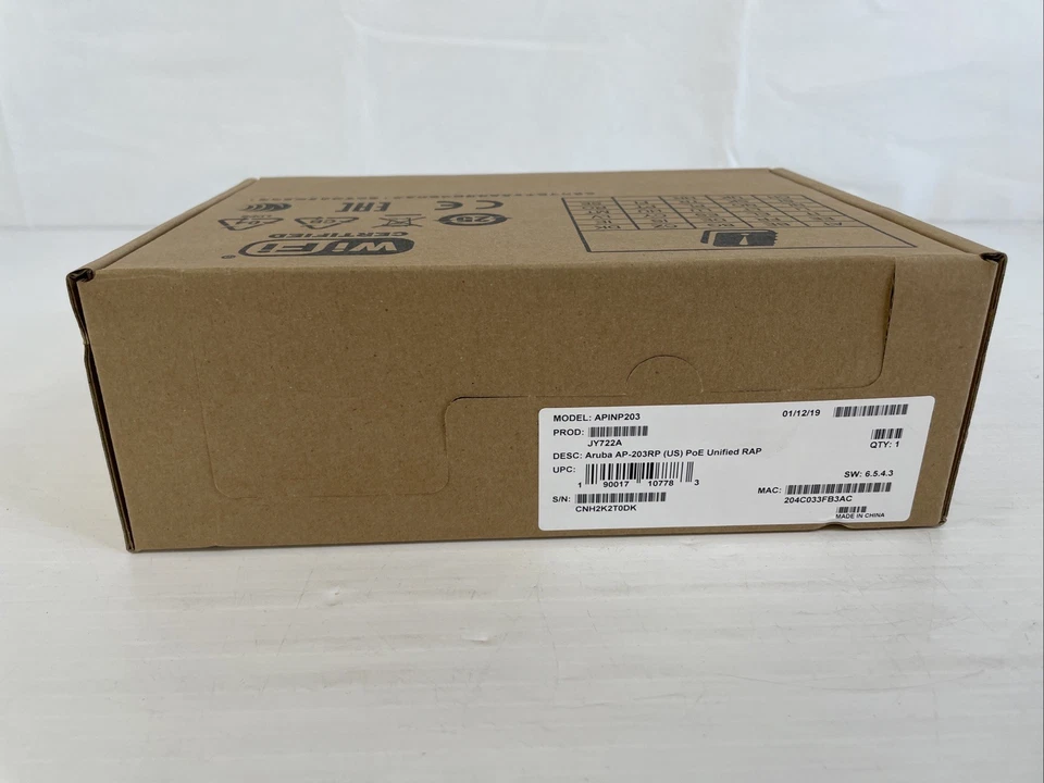 HPE Aruba JY722A AP-203RP-US PoE Unified RAP Wireless Access Point (APINP203) - Image 3 of 4