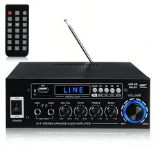 2000W 2CH bluetooth Stereo Audio Amplifier HiFi Receiver Amp f/ Home Car Speaker