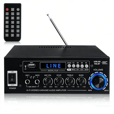 2000W 2CH bluetooth Stereo Audio Amplifier HiFi Receiver Amp f/ Home Car Speaker