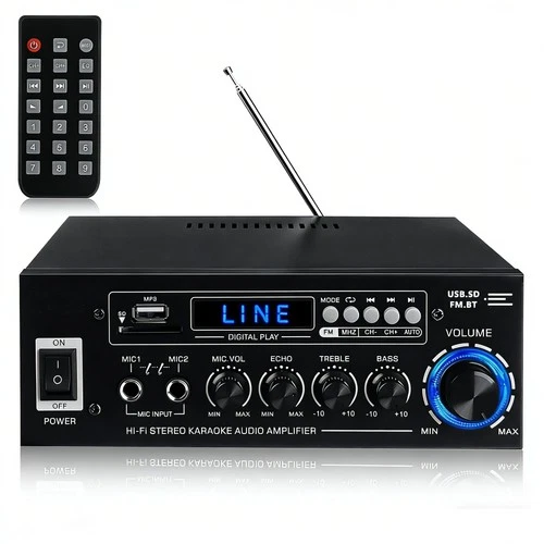 2000W 2CH bluetooth Stereo Audio Amplifier HiFi Receiver Amp f/ Home Car Speaker
