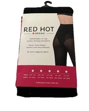 Spanx Red Hot Shaping Panty Tights Size 5 Very Black NIB