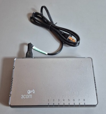 3Com 8 Port Switch Hub Model 3CFSU08 TESTED WORKS