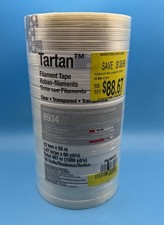 18 Pack - 3M  Tartan 86518 Filament Tape 8934 Clear 12mm x 55m 1/2in x 60 yards