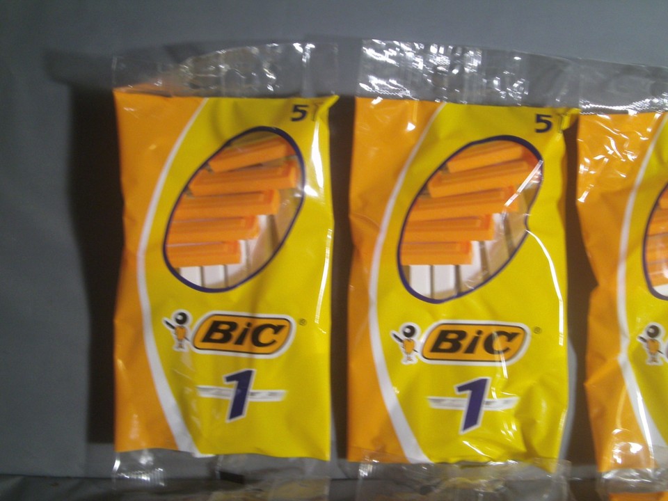 Bic Disposable Razor Shavers Normal Single Blade 5-Count, Pack of 10 ...