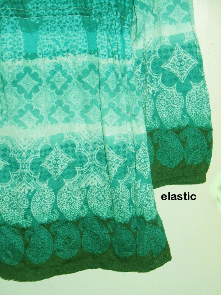 Liz Wear XL Cordón Imperio Manga L Diluyente Verde azulado oscuro VERDE Azul Cuello elástico Foto 2 de 4