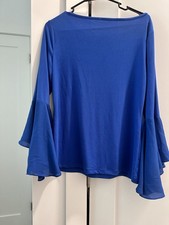 Stretch Cotton Poplin French-Cuff Shirt. Blue Size M