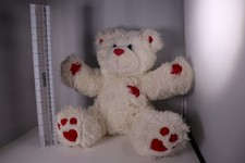 Vintage Build a Bear Valentines Hugs Teddy Plush White Red Heart 13"