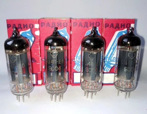 USA Stock 4x 6C4P-EV ~ EZ90 6Z31 12X4 6X4 6BX4 Rectifier Tube Soviet 04/1990 NEW