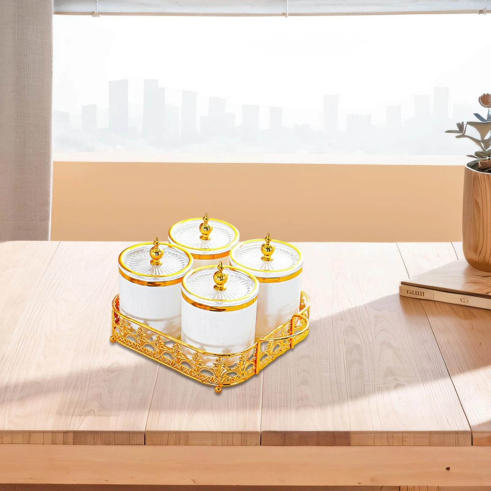 Condiment Jars Candy Containers Multifunctional Decorative Decoration Easy