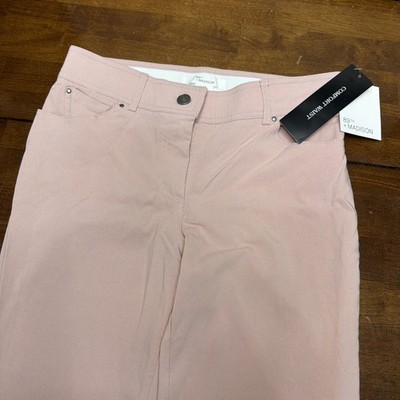 NWT 89th & Madison Blush Woman s Comfort Waist Pants, Super Stretchy size 10Pink