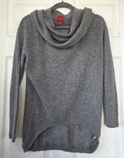 RED SAKS FIFTH AVENUE Grey 100% Cashmere Sweater Cowl Neck Women's Size XS