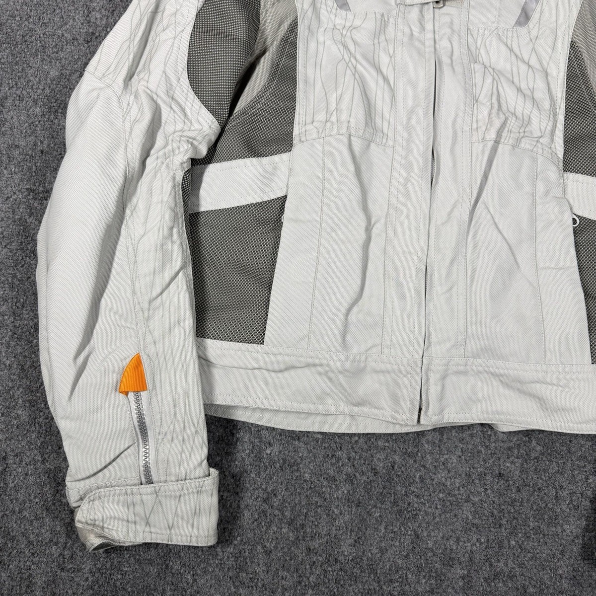 BMW Motorrad Jacket Airflow Mens Size 42 Gray Armored Biker Gear