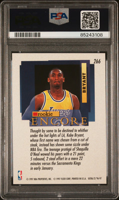 1996 ULTRA #266 KOBE BRYANT ROOKIE RC PSA 8 | eBay