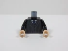 LEGO Black Printed Pinstripe Torso w/ Tie Suit Minifig P12