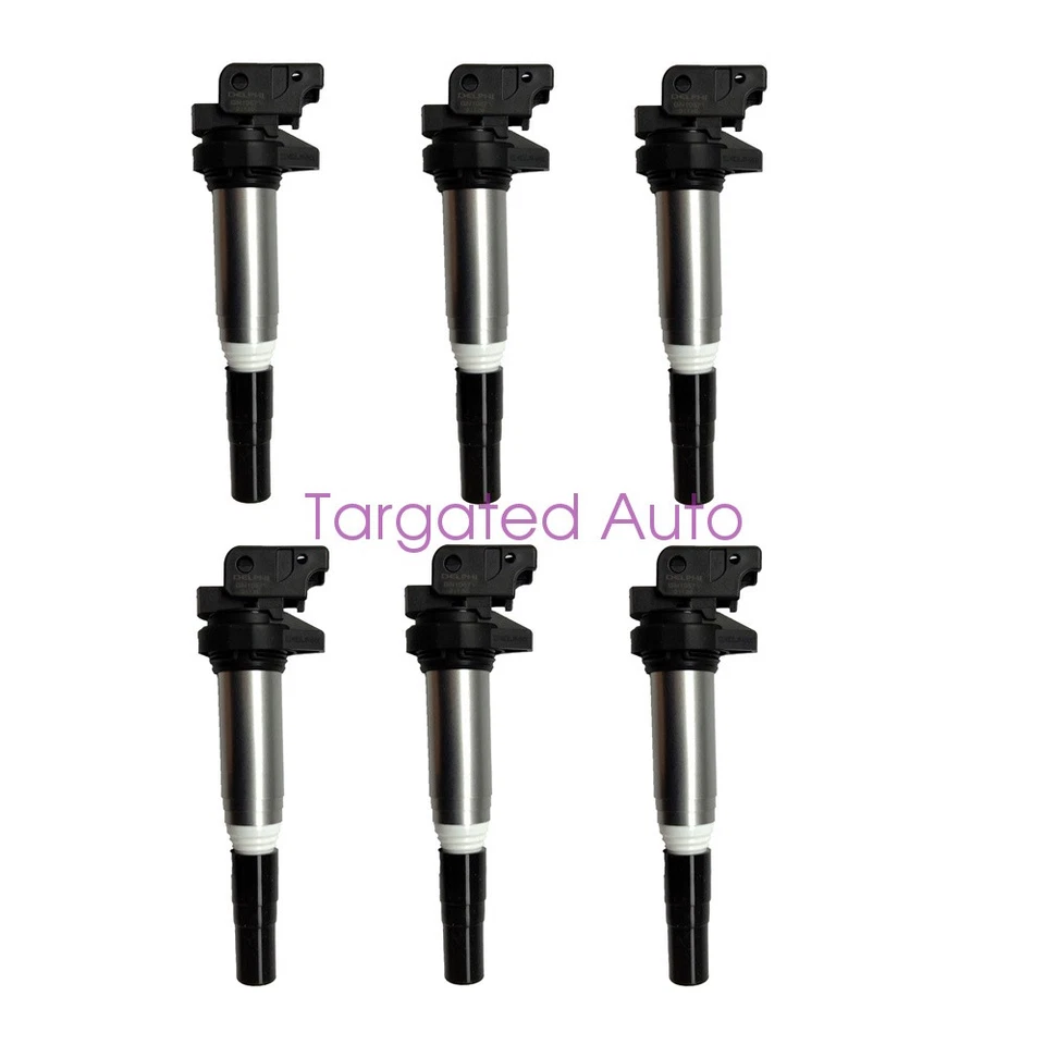 For BMW X3 X5 X6 135i 328i 335i 528i 530i 3.0T 6 pcs OEM Delphi Ignition Coils - Image 4 of 4