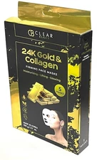 Clear Beauty 24K Gold & Collagen 5 Firming Face Masks Moisturizing - Firming -
