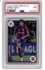 2023-24 Topps Chrome Merlin UEFA Lamine Yamal RC Refractor #27 Barcelona PSA 9