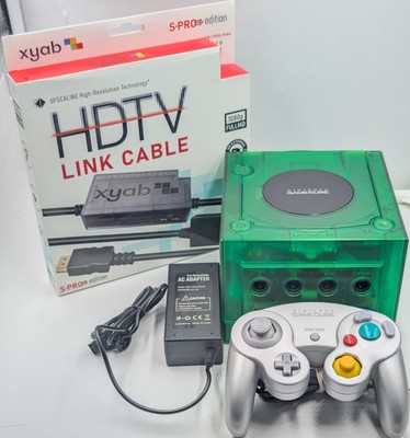 Nintendo GameCube Emerald Green Console Bundle HDMI - Excellent Refurbished 