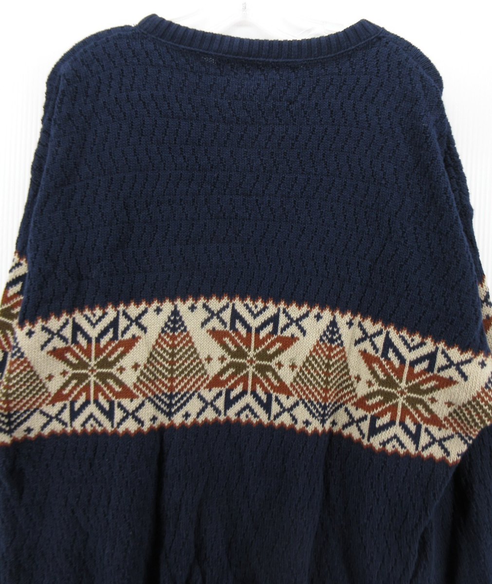 VINTAGE Chaps Ralph Lauren Sweater Men XL Blue Jacquard Nordic VINTAGE Chaps Ralph Lauren Sweater Men XL Blue Jacquard Nordic