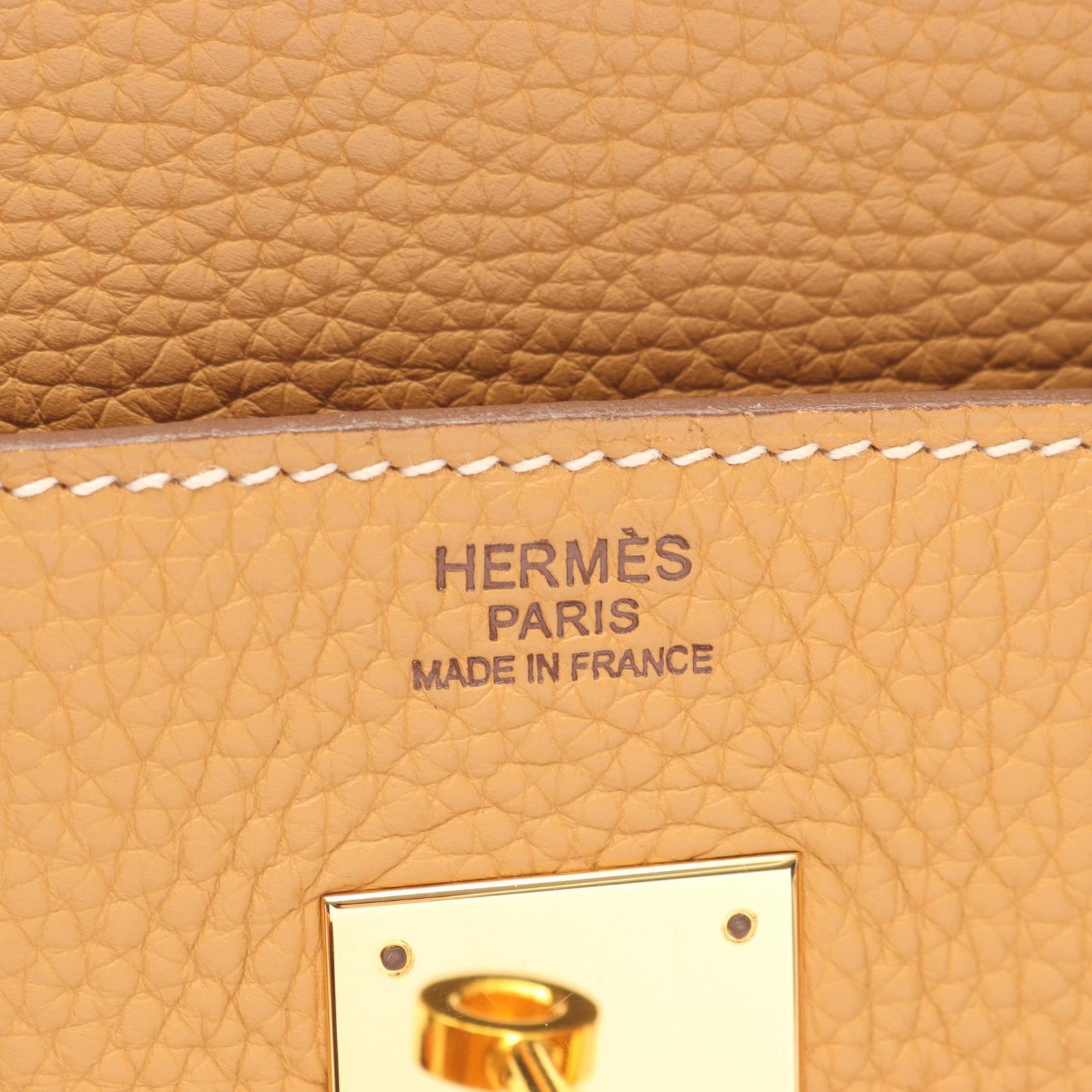 HERMES Birkin 30 Handbag R Taurillon Clemence Natural sable GHW Used Women thumbnail 4