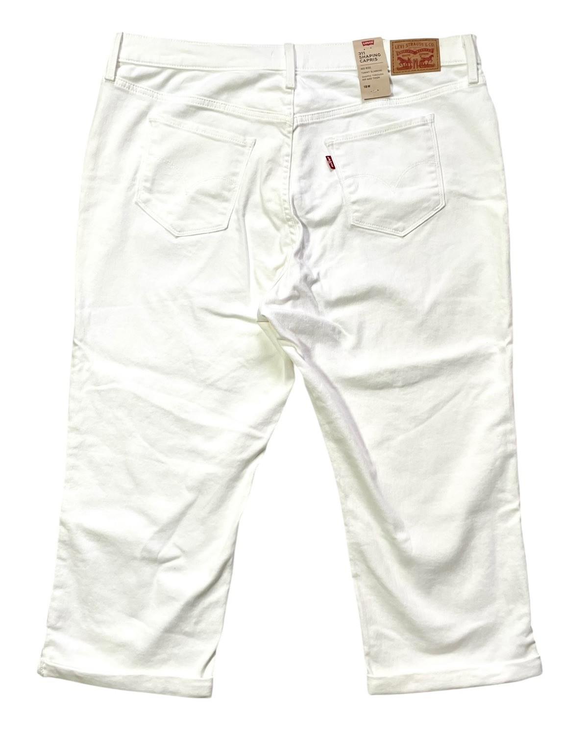 NWT Levi’s 311 Shaping Skinny Mid-Rise Capri White Jeans Women’s Plus Size 18W thumbnail 6