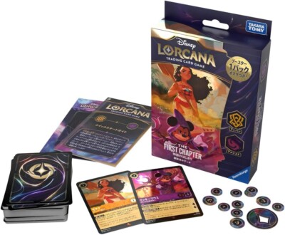 lorcana amber amethyst starter deck Ravensburger Disney TCG: The First Chapter - & Single-Player | Engaging Gameplay | Over 200 Original Disney Artworks including one foil card each of Moana and Mickey Mouse as Wayward Sorcerer Disney LORCANA TCG The First