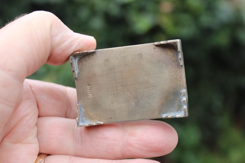 Antico Porta Fiammiferi Cinese Cassaforte Cloisonne Smaltato Fenice Uccellino - Foto 14 di 17