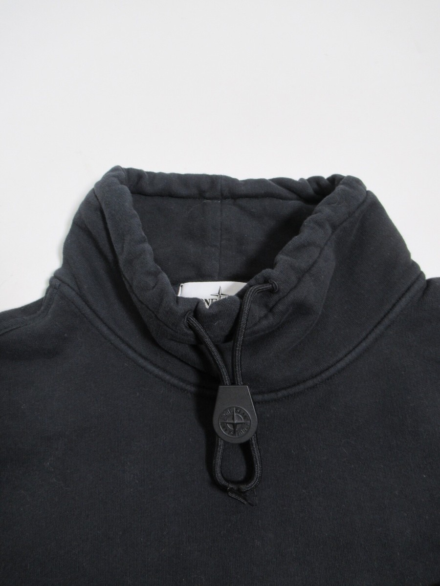Stone Island Multi Detail Pocket Mock Neck Sweatshirt Black Stone Island Multi Detail Pocket Mock Neck Sweatshirt Black