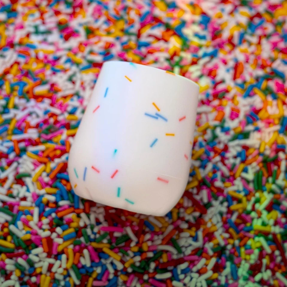 Toddler Silicone Training Cup 2oz – Easy‑Grip Spoutless Baby Cup Confetti - Image 3 of 4