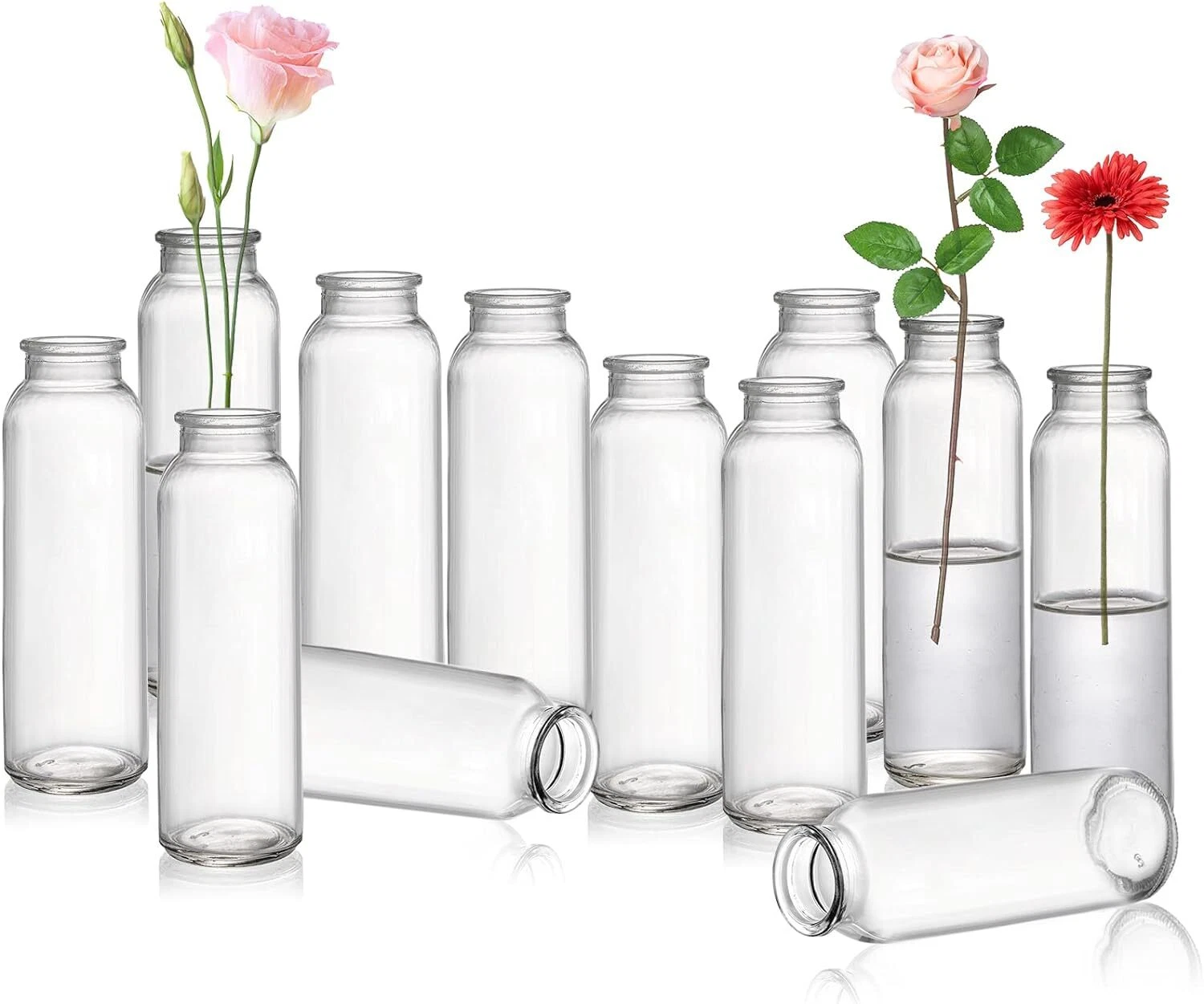 Set Of 12 Glass Bud Vase In Bulk Clear Bud Vases For Flowers Small Vintage Flowe
Opens in a new wind