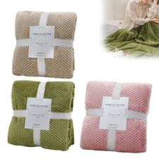 Super Soft Coral Fleece Blanket Throw Bedroom TV Blanket Christmas Gift Adult