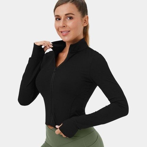 Halara Lightweight Golf Cropped jacket zipper, thumb hole, long sleeves SZ S