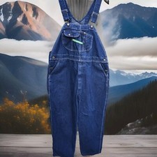 Key Imperial Overalls Mens Blue Denim Bib Carpenter Workwear Farm W46 L29