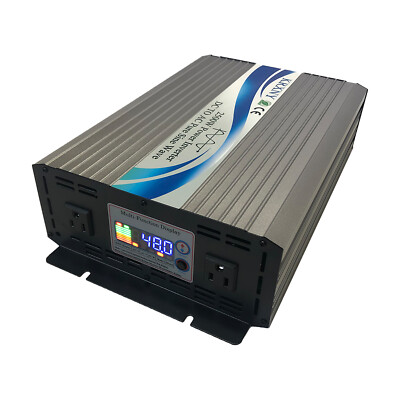 Power Inverter Off Grid 2500W Peak 5000W Pure Sine Wave 12V/24V/48V DC 120V AC