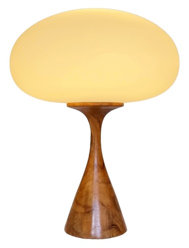 Mid Century Danish Modern Style Table Lamp by Designline in Solid Natural Teak - Picture 2 of 5