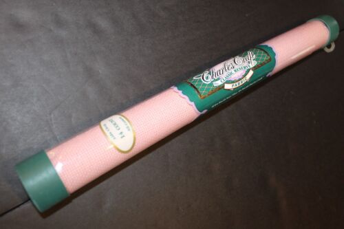 Charles Craft 14 Count Aida Cross Stitch Fabric Rose Pink 15 x 18" NEW - Picture 2 of 2