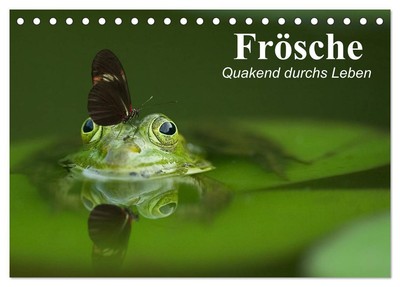 Frösche. Quakend durchs Leben (Tischkalender 2025 DIN A5 quer), CALVENDO Monatsk